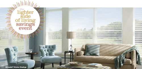 HunterDouglas the lighter side of living savings event